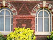 A close up of the thin brick used in the buildings and walls on the estate.: by quando, Views[364]