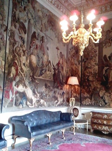 Tapestries on the walls