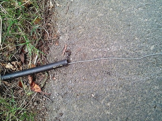 Electric fence wire across the road!!