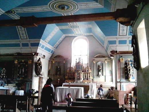 Inside church opposite creperie