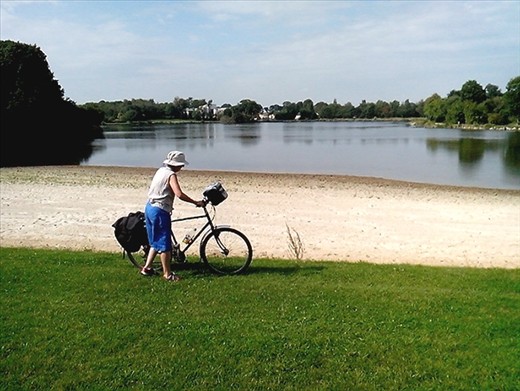 Small Lake and camping area near Mael-Carhaix