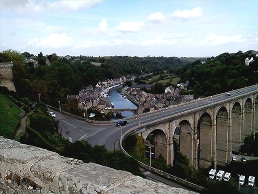 Photo taken from Dinan wall overlooking high bridge and lower Port area