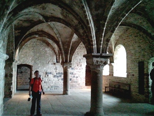 Crypt.  Many of these in the abbey which serve as foundations for the higher levels