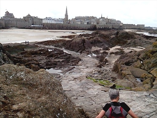 Looking back from the island fortress