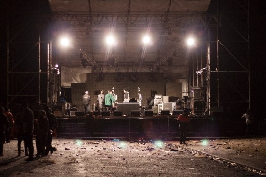 The aftermath of the nights partying and celebrations. A clean up is in order.