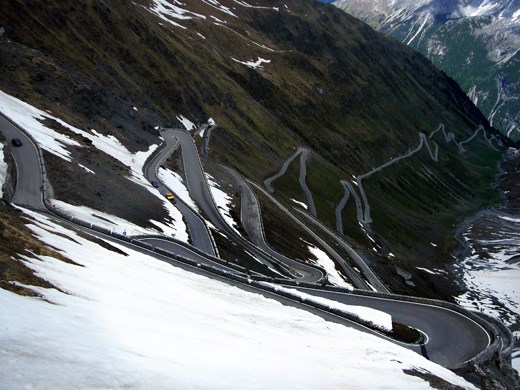 The top of the easier side (as far as we were concenrned) of the Stelvio Pass