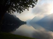The morning view from the plot at Camping Pilu by Lake Idro: by rachelsimonanddog, Views[865]