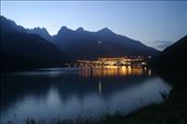 The view to the town of Molveno at dusk taken from our free camping spot: by rachelsimonanddog, Views[351]