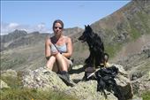 Rachel and Hilda having lunch at the Radsattel pass: by rachelsimonanddog, Views[559]