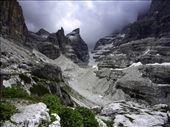 The view from the Refugio di Tuckett showing the glacier leading to the start of the via ferrata: by rachelsimonanddog, Views[351]