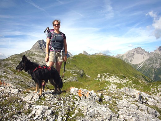 Rachel and Hilda on the first day of the Eagle's Trail walk