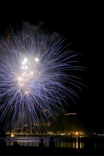 Fireworks from the campsite (at least Rachel saw them)