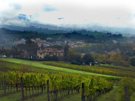 Typical Tuscan countryside around Greve in Chianti
