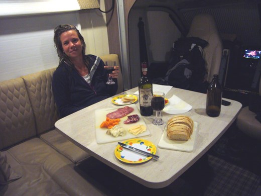 Enjoying some local produce in Chianti