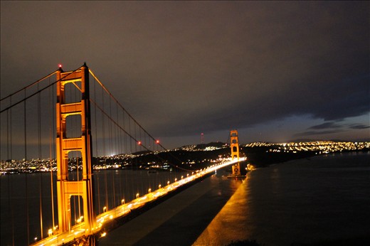 The iconic Golden Gate Bridge.