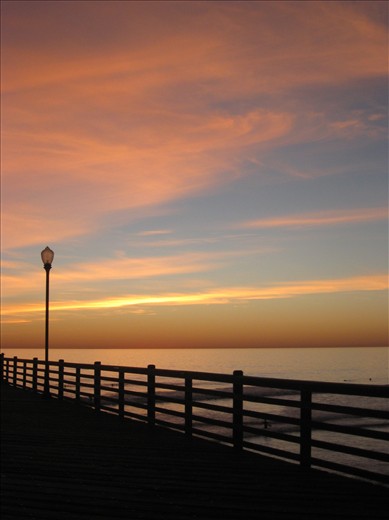 The day says good night. 