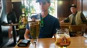 First beer in Germany. We were exhausted from waking up so early from our flight so excuse Michael's look :p: by rafellarayne, Views[188]