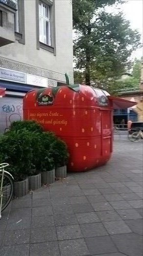 Cute little bar disguised as a strawberry