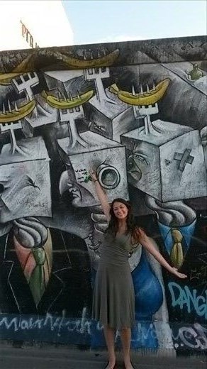 Karmen at the Berlin Wall. 