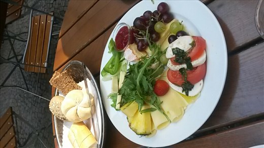 Our delicious cheese tray from Cafe Rix.