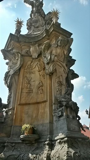 Statue of Saint martyred by being thrown off a bridge