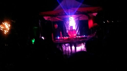 DJ in the woods before we left for Angloville