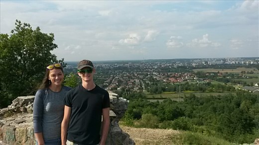 The lookout above Tarnow, Poland. This was on top of the remains of an old destroyed castle.