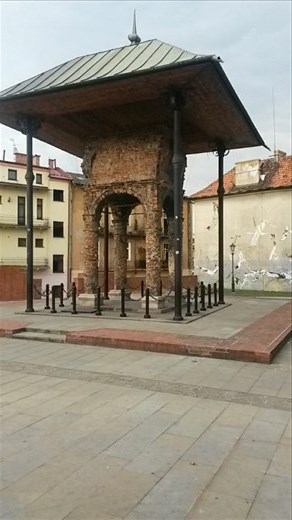 This is the only remaining part of a synagogue left where everything else around it was destroyed in Tarnow,  Poland.