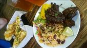 A little taste of home. Ate at a place called Soul Food - Karmen got ribs wiyh rice and corn. Michael got pulled pork sandwich. Wasn't bad but wasn't fantastic. : by rafellarayne, Views[366]