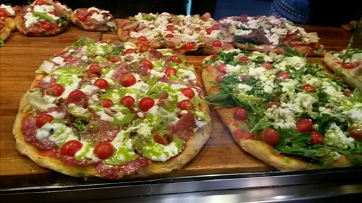 Delicious looking italian pizzas