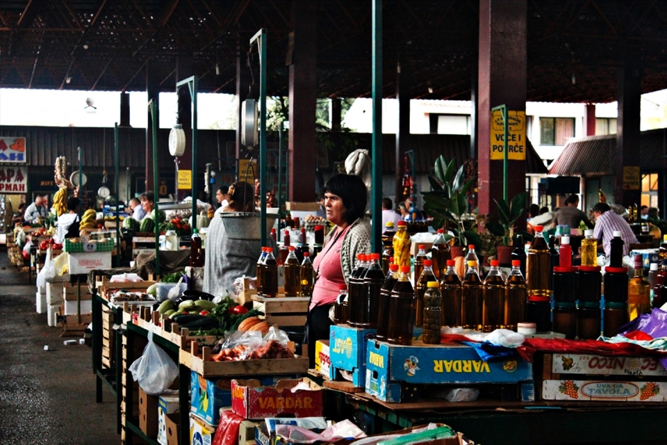 Fruits, vegetables, oil, fish, homemade cheeses and cigarettes are all here sells both large and small quantities ...They  offer their own homes as accommodation for tourists at a low amount, moreless 8€  per night. Only a small percentage of the population is well employed. Imagine a 5-member family living just from the sale of fruits and vegetables .. The average salary is 250 euros per month in this country and the number is only relative. What they earn over the summer it must last over winter. Hard life,  but still, they are very cheerful and nic people ..