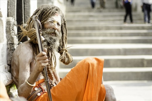 Having renounced material possesions, Sadhus live a life of spirituality and can often be found meditating in temples and caves around Nepal and India, on their journey to be closer to the divine.
