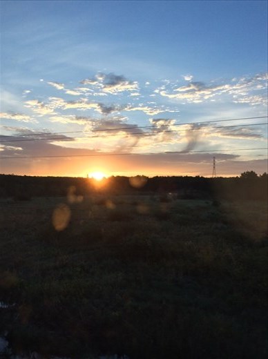 Sunset from the train