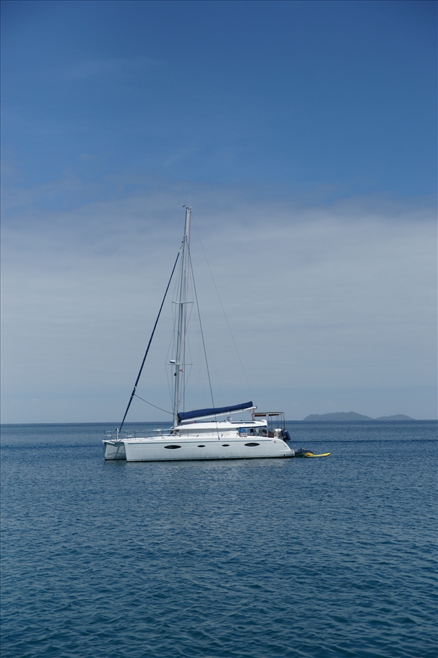 A day trip to Curieuse Island via this catamaran which is also used by locals