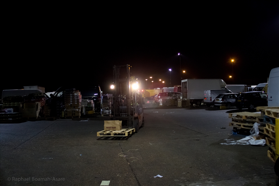 Spitalfields Market fork lift