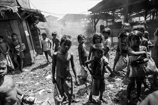 The children of Ulingan, a charcoal-making community in Tondo, Manila. Hence the name of the place 
