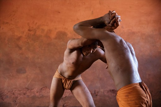 Wrestlers live and stay together in theses Akharas (training centres) for many years. For some, that means as early as the young age of 10 years old. The training and accommodation is completely free, with the exception of food which the families must provide for. 
