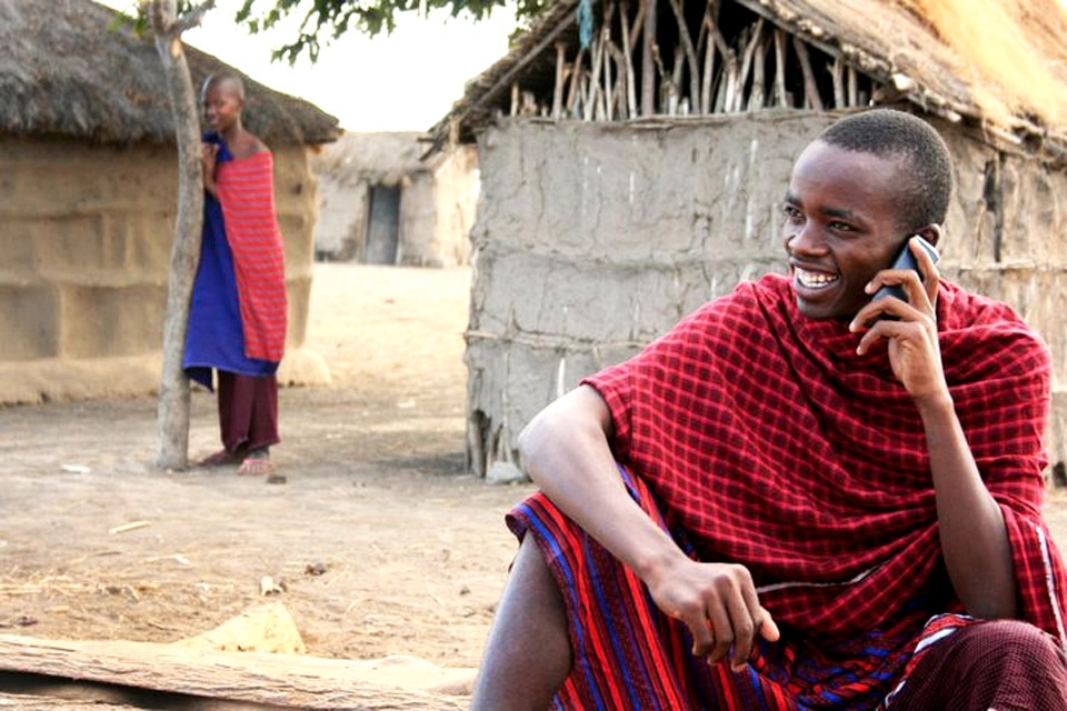 Rihanna's Calling:

Very strange to see a traditional Masaai outside his mudbrick home on a modern mobile phone. Even more strange his ringtone was Rihanna.