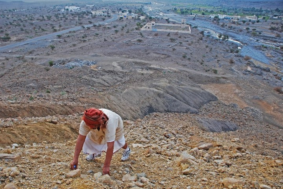 This is of my father, Sultan, climbing a mountain in the village of Tawiyah. He didn't grow up here, but in a village near by, Al Kamil. My father has family in Tawiyah so we spend time there when I visit Oman. My father grew up selling, harvesting, picking, and selling dates to pay his way to attend school in Saudi Arabia. Like this photo, my father literally climbed his way up from the village ruins to achieve where he is now; a husband, father of six, professor, and the strongest man I know. 