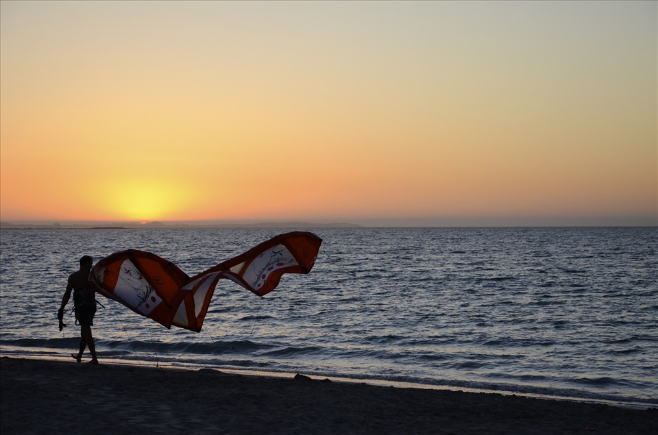 The sun literally down under and the fun its over for the day