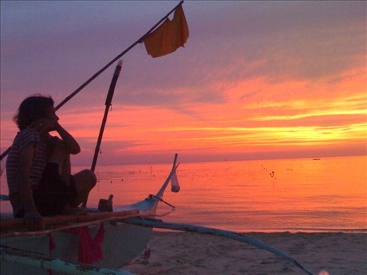 This is my mother who found a perfect time to reflect.