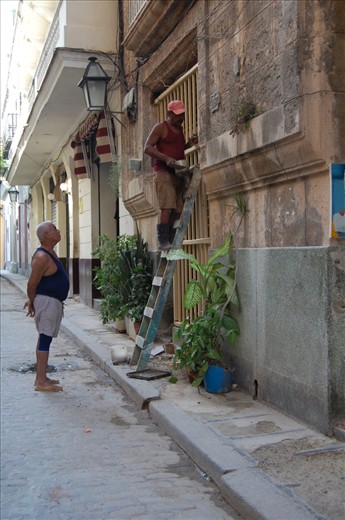Life on the streets in the old town of Havana iis sometimes sleepy  and slow; the remnants trying to sluggishly preserve a crumbling era.