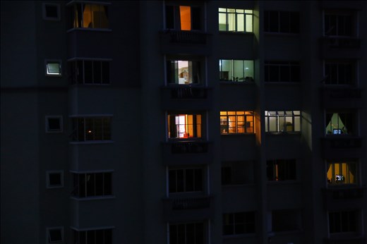 As night falls, the lights in every unit begin to light up. Each light represent a home with family and friends. From afar, these lights are like the guiding light of the lighthouse that brings each person back to their comfort zones called home. I grew up in a neighbourhood where everyone went on with their lives, oblivious to everyone else's. But here, it almost feels as if we live in a community of close proximity.