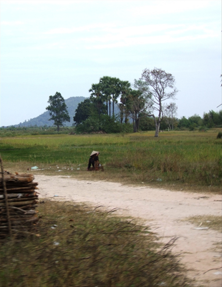 This woman was working alone in the field, few seconds to capture the moment