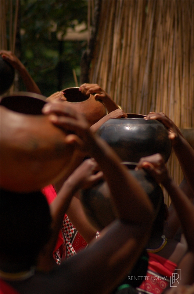 Swaziland-rural community demonstration of their typical daily life.