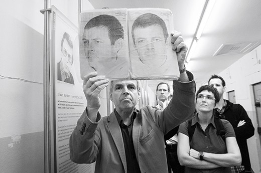 Gilbert Furian was a former inmate, arrested in 1985 for writing about the punk subculture in the former East Germany. Such activity was considered to be against the interests of East Germany, and he was sentenced to two years and two months for his “crime”. Gilbert has since obtained the file the Stasi kept on him, and he showed some of the material he was imprisoned for as well as his Stasi mug shots. 