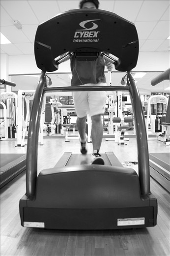 Running towards our goal on a treadmill. Position remains the same as we started