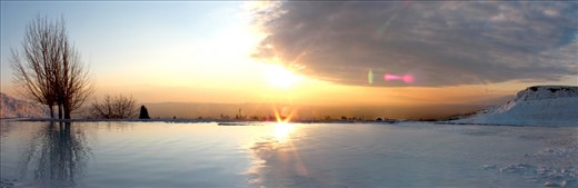 Iyi Aksamlar Pamukkale. We waited for panoramic sunset in Pamukkale. Iyi Aksamlar means good evening in turkish. 