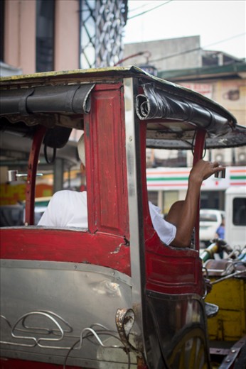 A horse carriage called Calesa. Only a few left and rarely used by locals.