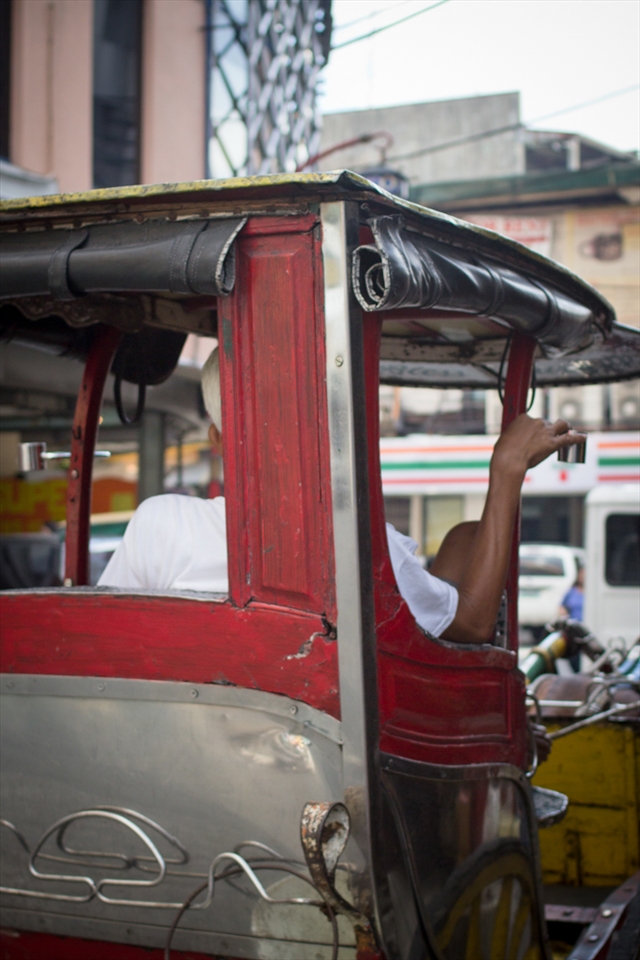 A horse carriage called Calesa. Only a few left and rarely used by locals.